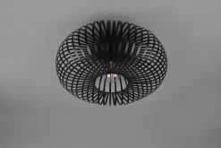 Trio Reality Industrial Deckenlampe Metall Schwarz E27 Ø40 cm rund< Flurlampen|Bürolampen