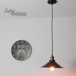 Hängelampen|Vintage Lampen*Easylight Industrial Hängeleuchte DOVER Ø30cm Schwarz Kupfer