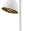 Tischlampen|Schlafzimmer Lampen*Sigma Industrial Tischlampe Weiß Gold Metall 45 cm flexibel