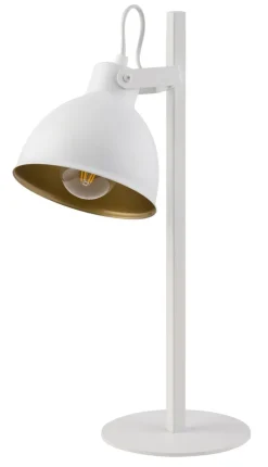 Tischlampen|Schlafzimmer Lampen*Sigma Industrial Tischlampe Weiß Gold Metall 45 cm flexibel