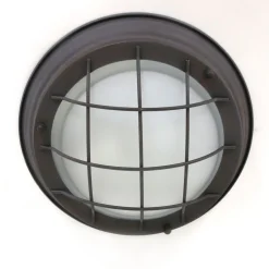 Deckenleuchten|Badezimmer Lampe*Steinhauer Industrie Deckenlampe Metall Glas Braun Weiß Ø29 cm E27