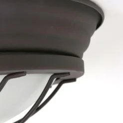 Deckenleuchten|Badezimmer Lampe*Steinhauer Industrie Deckenlampe Metall Glas Braun Weiß Ø29 cm E27