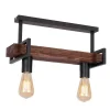 Luminex Industrie Deckenlampe Metall Holz L:45 cm E27 wohnlich< Deckenleuchten|Flurlampen