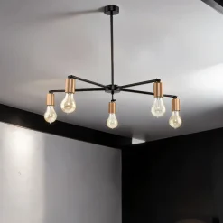 Deckenleuchten|Schlafzimmer Lampen*Nowodvorski Industrie Deckenlampe Wohnzimmer 5xE27 Ø70cm STICKS