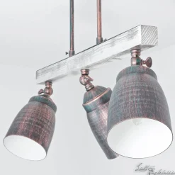 Wohnzimmerlampen|Holzlampen*Luminex Industrie Deckenleuchte Holz Metall schwenkbar ALEJO