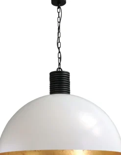Masterlight Industrie Hängeleuchte XXL Ø80cm Weiß Gold LARINO< Hängelampen|Industrie Lampen