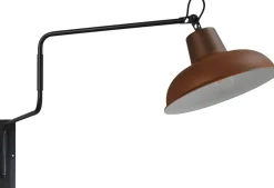 Wandleuchten|Küchenlampen*Masterlight Industrie Hotelleuchte E27 in Schwarz Roter Metall Optik