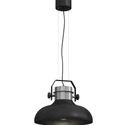 Hängelampen|Bürolampen*Luminex Industrie Pendelleuchte Metall Schwarz Nickel Ø40 cm