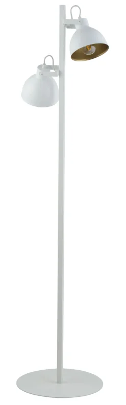 Industrie Lampen|Stehlampen*Sigma Industrie Stehleuchte Weiß Gold flexibel H:150 cm E27