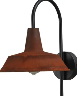 Wandleuchten|Küchenlampen*Masterlight Industrie Wandlampe Braun XXL Schirm Ø25cm PRATO