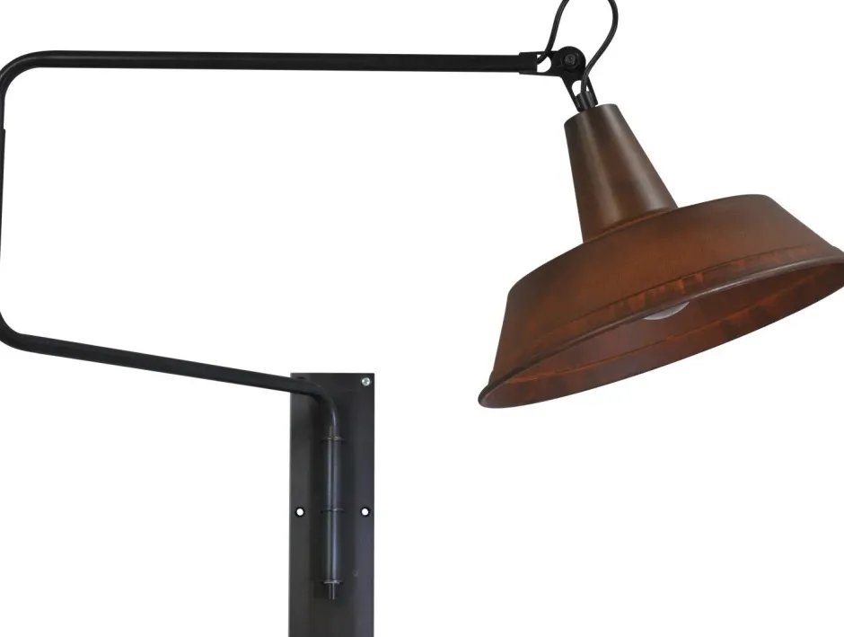 Wandleuchten|Küchenlampen*Masterlight Industrie Wandleuchte Braun Antik Ø35cm PRATO