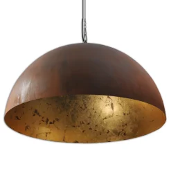 Hängelampen|Esszimmer Lampen*Masterlight Industrie/Fabrik Hängeleuchte rost/gold Ø100cm