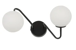 Wandleuchten|Küchenlampen*Sigma Innen Wandlampe Metall Glas Kugel G9 B:38 cm gemütlich