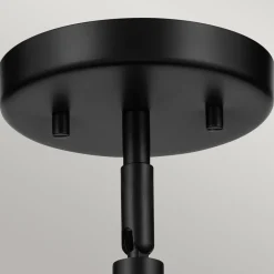 Metall Lampen|Lampenschirme*Elstead Innenleuchte 3-in-1 Wand Decke Hänge Schwarz Metall Glas