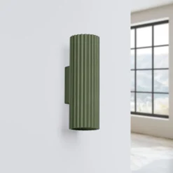 Sollux Innenwandlampe klein H: 20 cm Grün GU10 2-flammig Up Down< Flurlampen|Wohnzimmerlampen