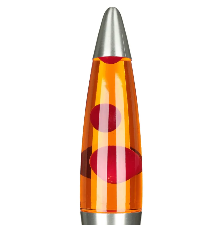 Easylight JENNY Lavalampe Orange Wachs Rot 42cm hoch Retro< Retro Lampen|Lavalampen