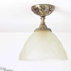 Giovanni Battista Jugendstil Deckenleuchte Deckenlampe Beige< Metall Lampen|Messinglampen