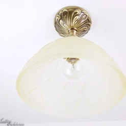 Giovanni Battista Jugendstil Deckenleuchte Deckenlampe Beige< Metall Lampen|Messinglampen