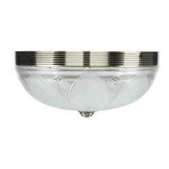 Easylight Jugendstil Deckenleuchte E27 mit Glasschirm Messing Optik< Deckenleuchten|Flurlampen