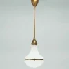 Berliner Messingleuchten Jugendstil Hängelampe Berliner Messing Glas E27 Ø24 cm< Hängelampen|Bürolampen