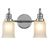 Elstead Jugendstil Lampe Bad LED G9 B: 35,7 cm Chrom Weiß IP44< Wandleuchten|Badezimmer Lampe