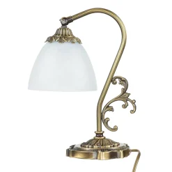 Giovanni Battista Jugendstil Nachttischleuchte Beatrice< Glaslampen|Metall Lampen