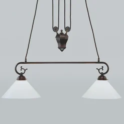 Berliner Messingleuchten Jugendstil Pendelleuchte E27 Antik< Hängelampen|Esszimmer Lampen