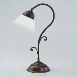 Berliner Messingleuchten Jugendstil Tischleuchte echt Antik Messing Q5< Tischlampen|Schlafzimmer Lampen