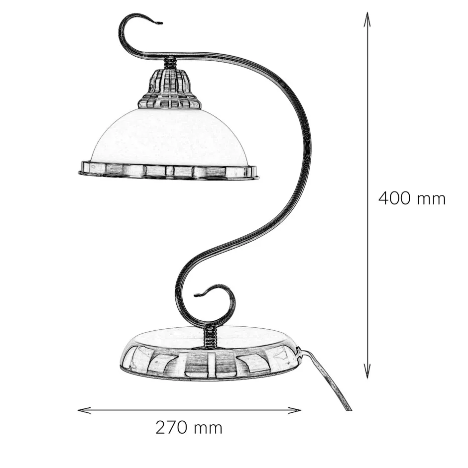 Easylight Jugendstil Tischleuchte E27 ELISETT< Glaslampen|Jugendstil Lampen