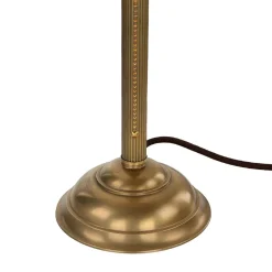 Berliner Messingleuchten Jugendstil Tischleuchte V4 Echtmessing Zug< Nachttischlampen|Metall Lampen