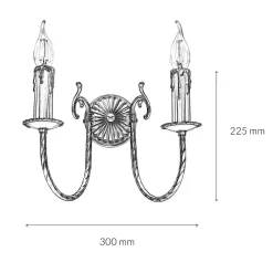 Giovanni Battista Jugendstil Wandlampe Bronze Hell< Metall Lampen|Messinglampen