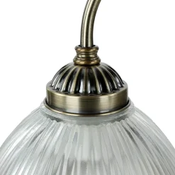 Esszimmer Lampen|Wandleuchten*Searchlight Jugendstil Wandlampe mit Glasschirm Antik
