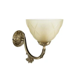 Glaslampen|Metall Lampen*Giovanni Battista Jugendstil Wandleuchte E14 Elisa