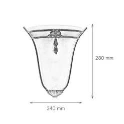 Wandleuchten|Flurlampen*Searchlight Jugendstil Wandleuchte Wandlampe Bronze