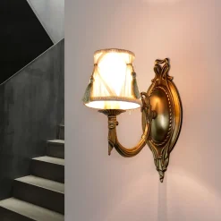 Giovanni Battista Jugendstil Wandleuchte Wandlampe Weiß< Wandleuchten|Schlafzimmer Lampen