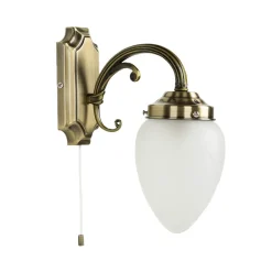 Glaslampen|Jugendstil Lampen*Easylight Jugendstil Wandleuchte Wandlampe Zugschalter E14 MAYA