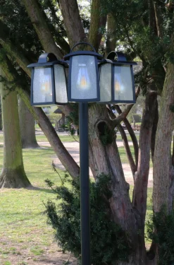 Eco-Light Kandelaber Aluminium Glas E27 IP44 195 cm Vintage< Vintage Lampen|Metall Lampen