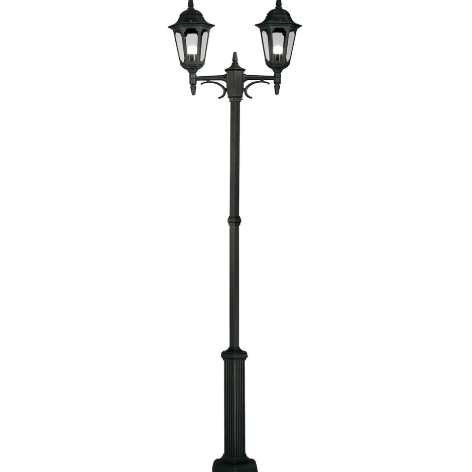 Außenleuchten Antik|Gartenlaternen*Elstead Kandelaber Garten Schwarz Aluminium 228cm Rustikal