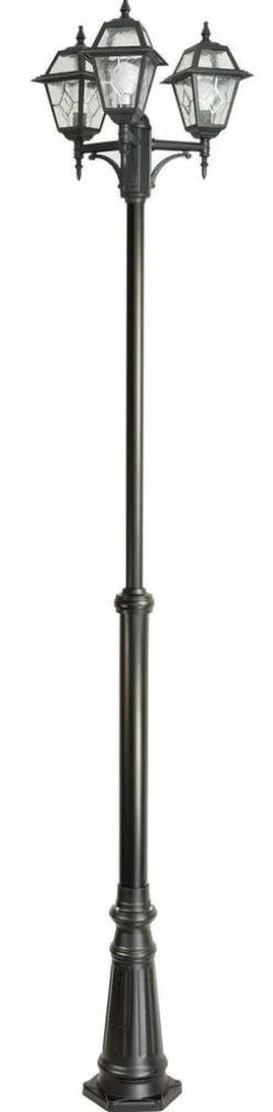 Außenleuchten Antik|Gartenlaternen*SU-MA Kandelaber MERKSEM Schwarz 185-285cm Rustikal 3x