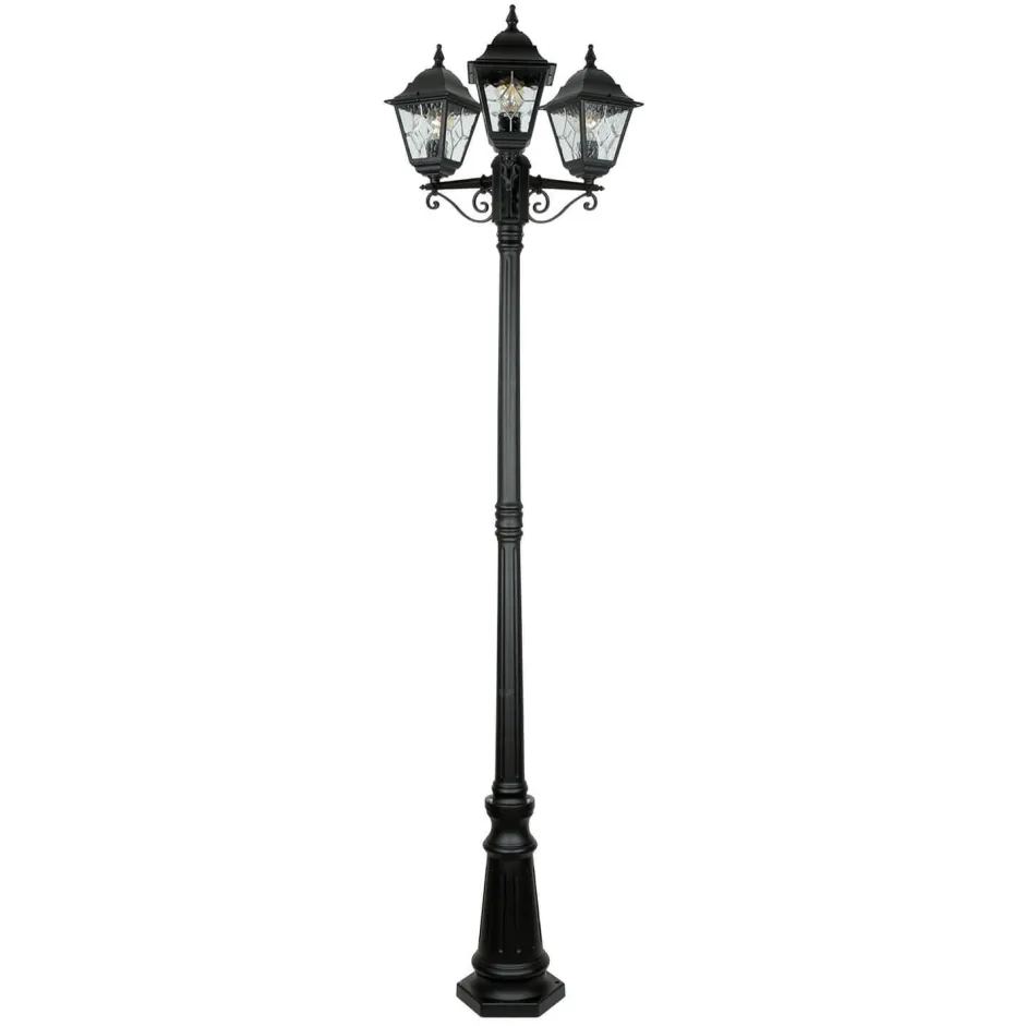 Vintage Lampen|Wegeleuchten*Elstead Kandelaber Schwarz 227cm hoch Rustikal LEADWORTH