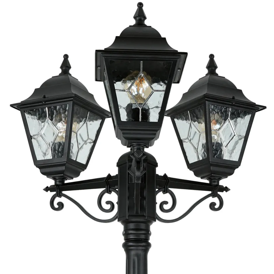 Vintage Lampen|Wegeleuchten*Elstead Kandelaber Schwarz 227cm hoch Rustikal LEADWORTH