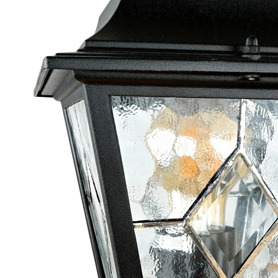 Vintage Lampen|Wegeleuchten*Elstead Kandelaber Schwarz 227cm hoch Rustikal LEADWORTH