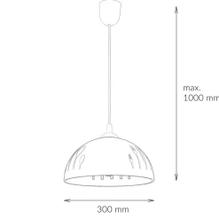 Lamkur Küchenlampe Retro Glas mit Motiv Ø30cm< Hängelampen|Esszimmer Lampen