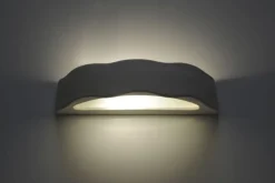 Wandleuchten|Flurlampen*Sollux Keramik Wandleuchte Weiß bemalbar Up Down