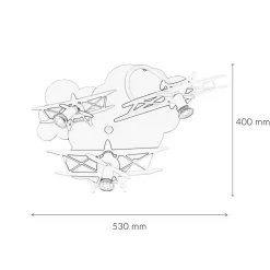 Kinderzimmerlampen|Kinderlampen*Nowodvorski Kinderleuchte PLANE in Blau 3-flmg