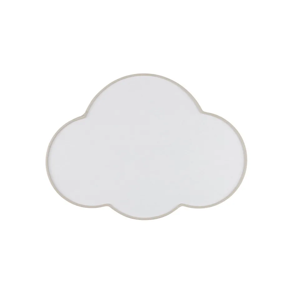Kinderzimmerlampen|Kinderlampen*TK Lighting Kinderzimmer Wolkenlampe Beige Weiß Leinen B: 43 cm 2x E27