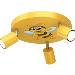 Luminex Kinderzimmerlampe Decke Gelb Ø 30 cm schwenkbar GU10 Metall<Kinder Spots|Kinderzimmerlampen