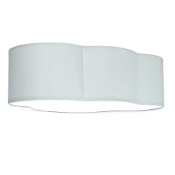 TK Lighting Kinderzimmerleuchte Grau Stoff Grau flach 2x E27 Wolke<Kinder Kinderzimmerlampen|Kinderlampen