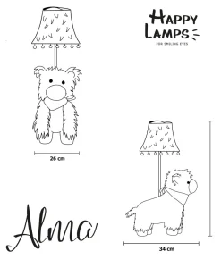 Wohnzimmerlampen|Kinderzimmerlampen*Happy Lamps Kinderzimmerleuchte LED 48 cm hoch Alpaka vegan niedlich
