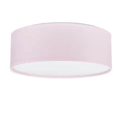 Kinderzimmerlampen|Kinderlampen*TK Lighting Kinderzimmerleuchte Rosa Ø 38 cm rund flach Stoffschirm